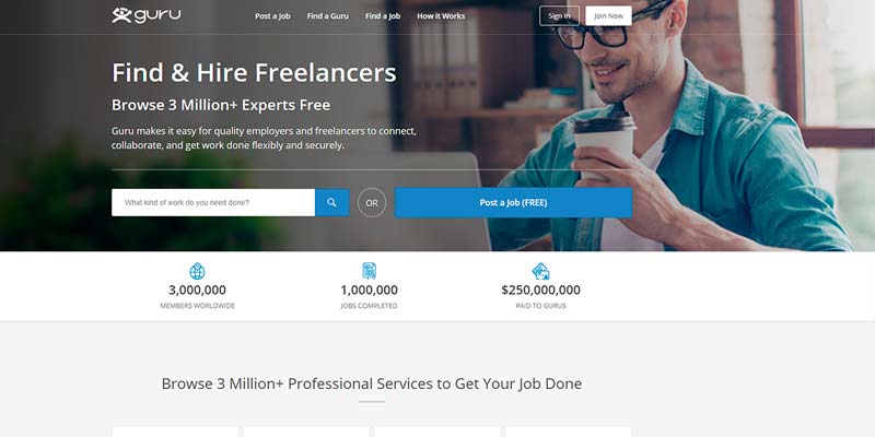 freelance websites make money online guru