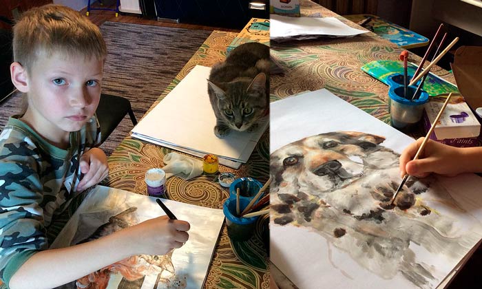 pet paintings food