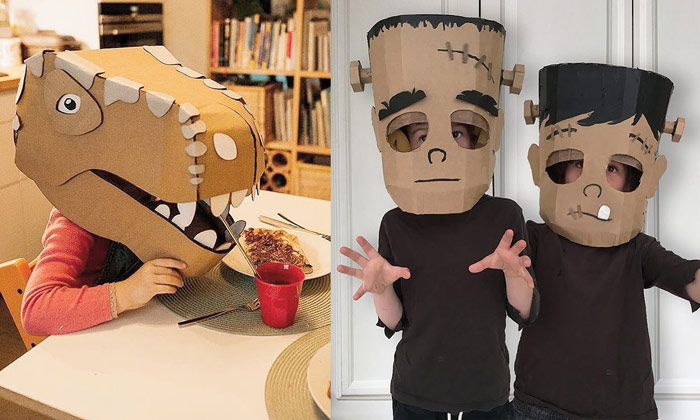 This Mom Makes Awesome Costumes, Using Cardboard Boxes For Her Kids