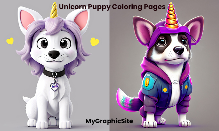 Printable Unicorn Puppy Coloring Page: Bring Magic to Life with Colors!