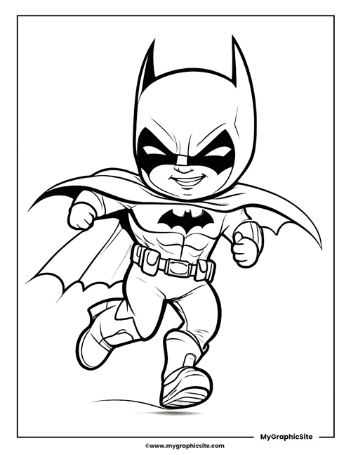 Baby batman coloring pages printable 