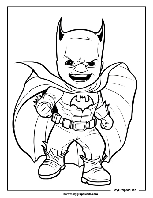 Baby batman coloring pages printable pdf free