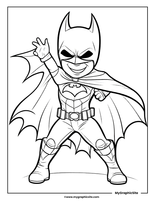 Baby batman coloring pages printable pdf free 