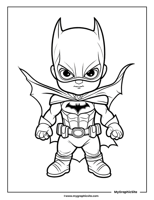 Baby batman coloring pages printable pdf free