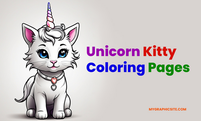 Unicorn Kitty Coloring Pages