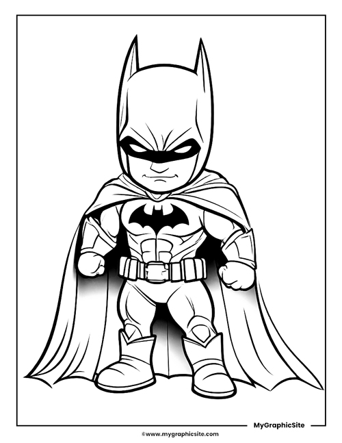 chibi batman coloring pages