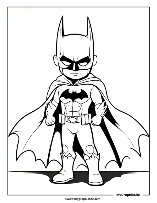 chibi batman coloring pages