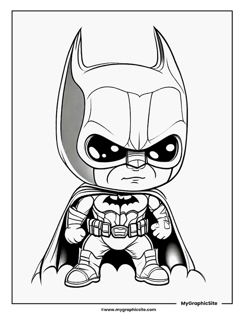 chibi batman coloring pages