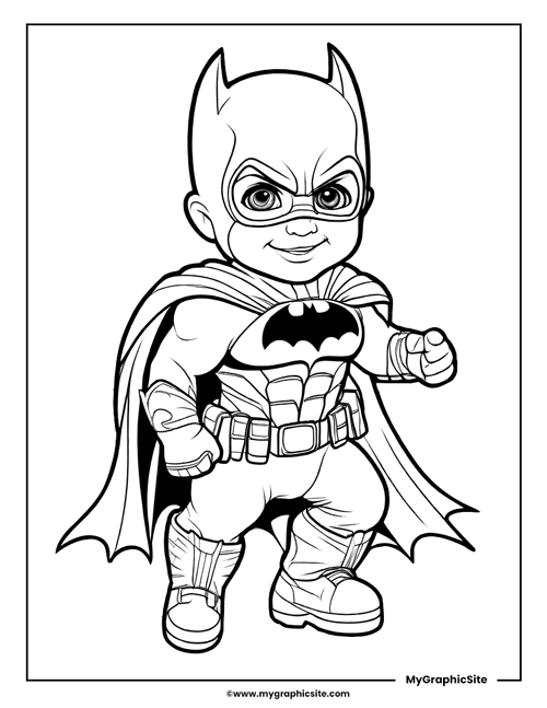 cute batman coloring pages