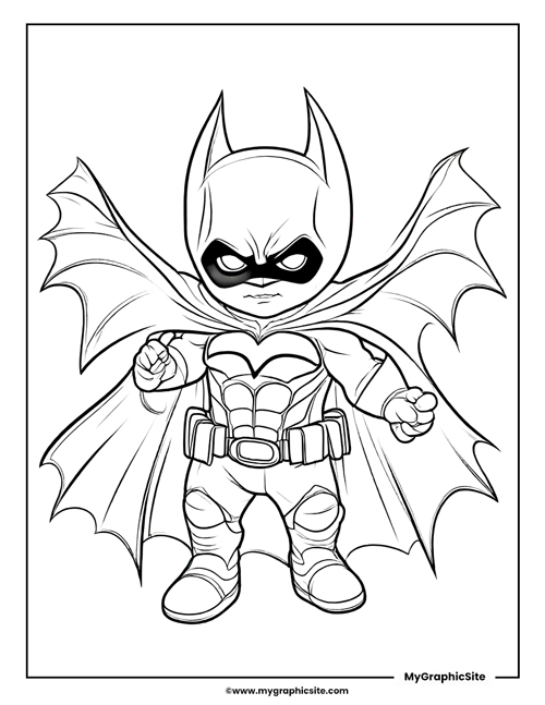 cute batman coloring pages