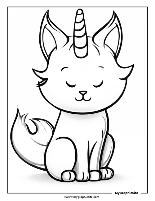 unicorn cat coloring pages 20