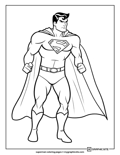 Superman coloring pages Easy 16 clear background Superman coloring pages Easy