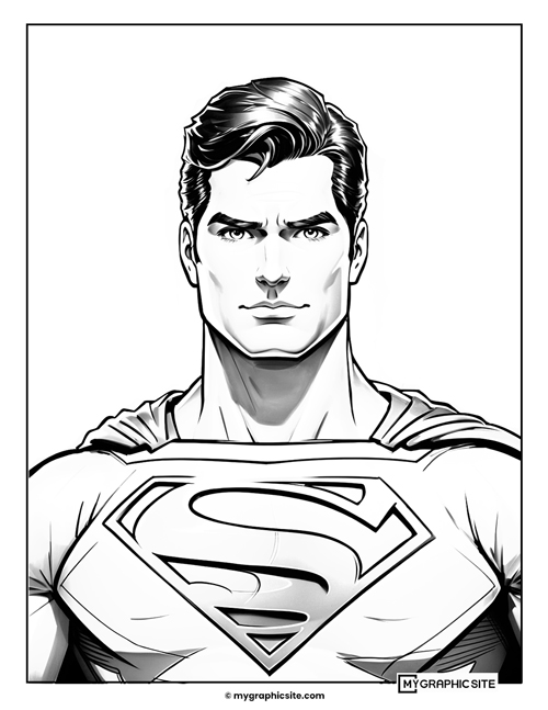 superman coloring pages 1 Superhero Superman coloring pages featuring face and upper body images available for free download, including a PDF file.