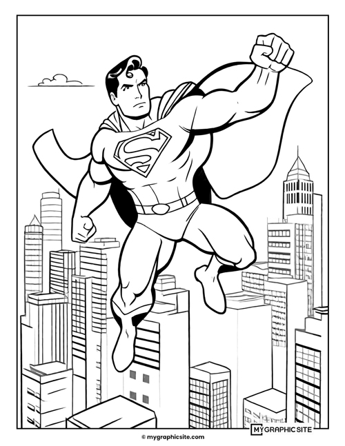 superman coloring pages free printable 7 superman flying over the building coloring pages free printable